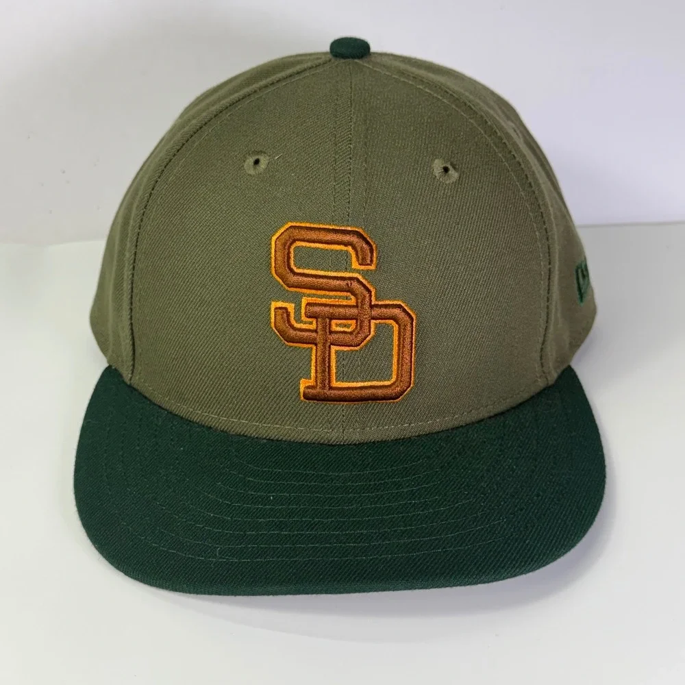 New Era Hat Men 7 1/2 Green San Diego Padres 59FIFTY Fitted MLB Cooperstown